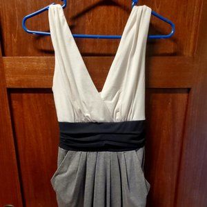 White and Gray Night Out Dress